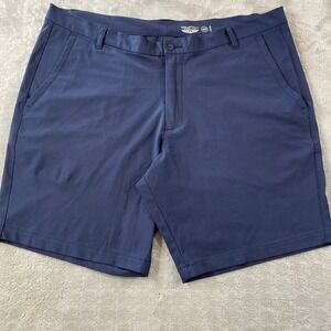 Straight Down Golf Shorts Mens 40 Blue Performance 9" Light Stretch Preppy